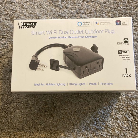 FEIT Other - FEIT ELECTRIC — SMART WI-FI DUAL OUTLET OUTDOOR PLUG